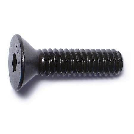 Midwest Fastener 1/4"-20 Socket Head Cap Screw, Flat, Plain Steel, 1 in Length, 10 PK 72263